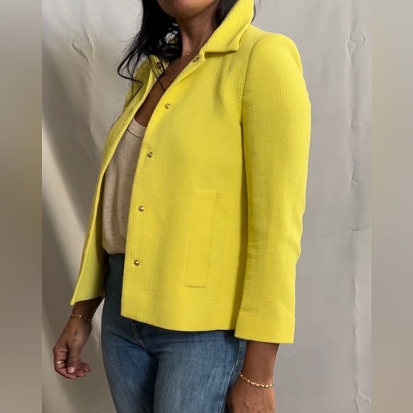 ZARA basic yellow cropped jacket - Picture 6 of 13